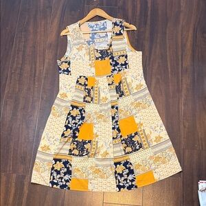 Floral Patchwork Sleeveless Dress